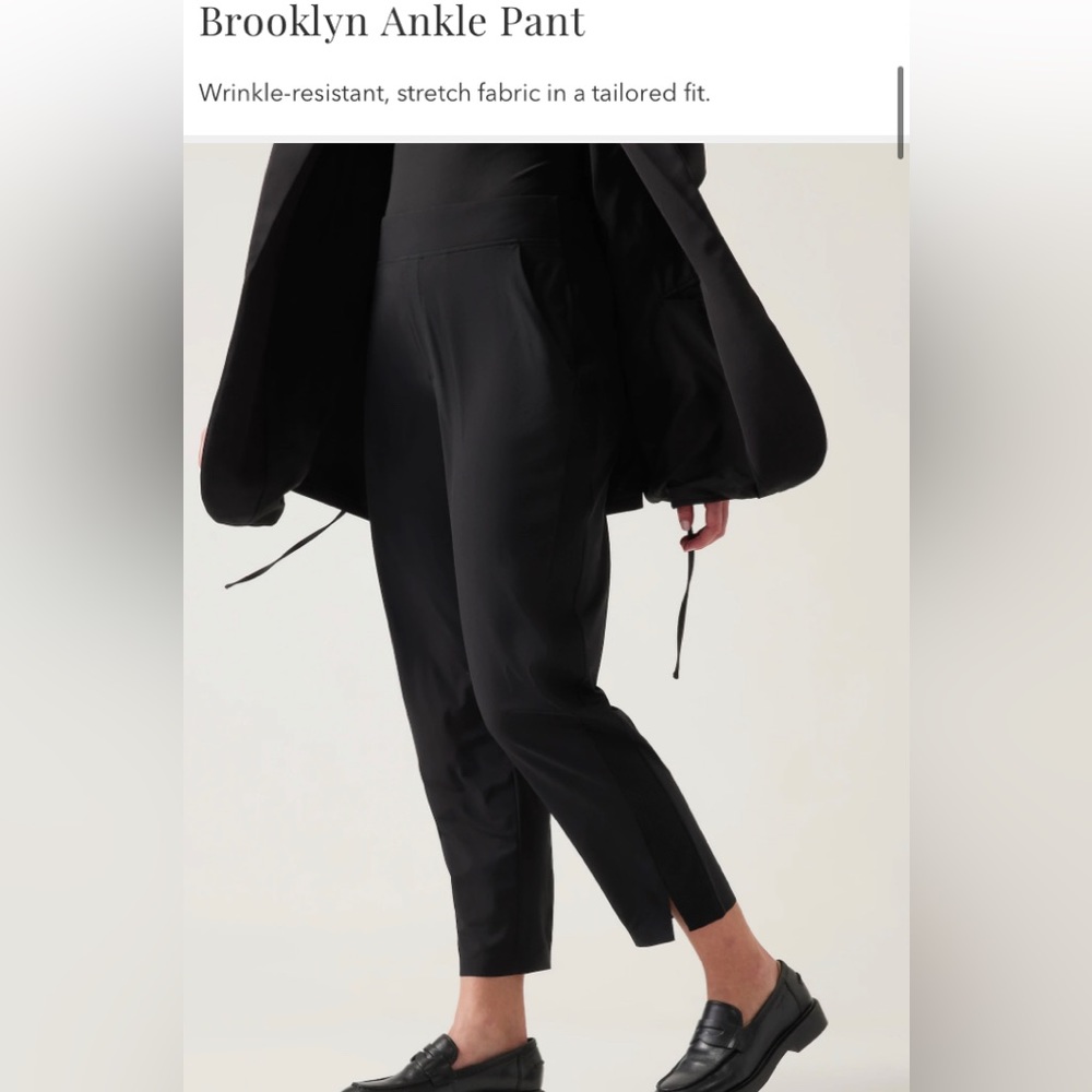 ATHLETA Brooklyn Ankle Pant Black 0 Petite I25
